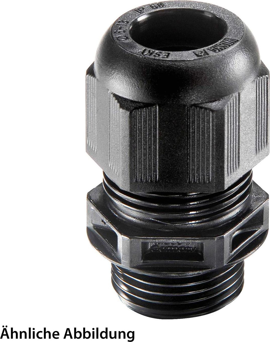 Wiska ESKV20 Wartel met Moer M20 - Zwart