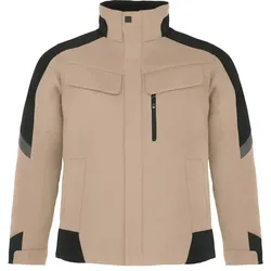 Arbeitsjacke "LARS" - XXL - beige/schwarz
