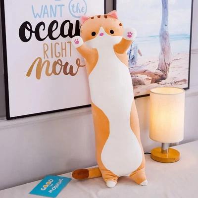 Uplift Picks Cute Husky Body Pillow Long Plush Side Sleeper Pillow Soft Bed Decorative Gift orange 150 Cm
