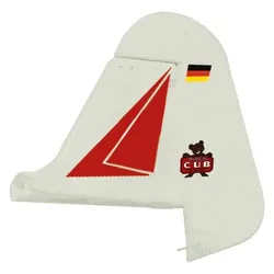 Jamara Seitenleitwerk Piper Super Cub EP-Por Rot inkl. Seitenruder