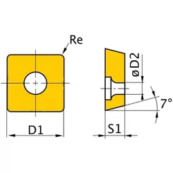 Optimum, Zubehör Maschine, HM-Ersatzwendeplatten ISO PSDNN3232P15
