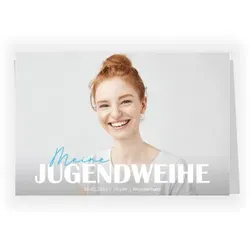 Einladungskarte Jugendweihe: Einladung Schriftzug mit Foto
