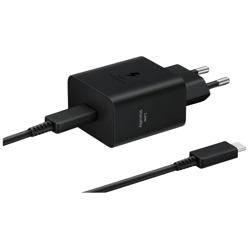 Samsung USB-C Schnellladegerät 45W + USB-C Kabel Ep-T4510 Schwarz