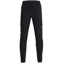 UNDER ARMOUR Pennant Woven Cargohose Jungen 001 - black/black/white S (127-137 cm)