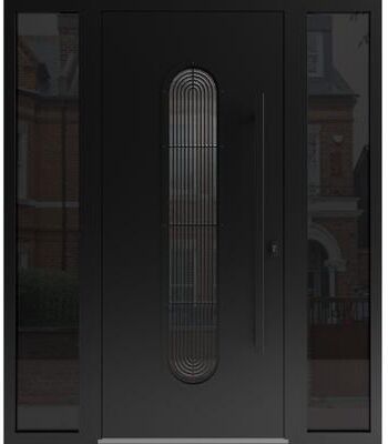 VDOMDOORS Ronex 0521 Black Steel Exterior Door