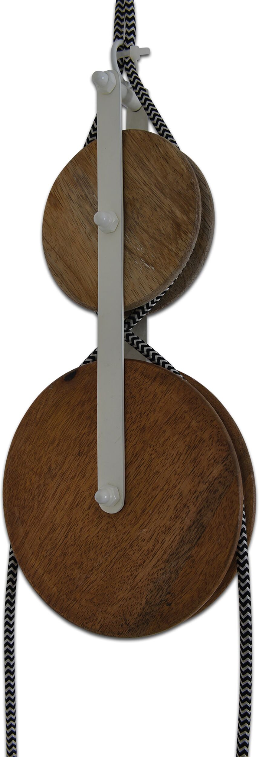 NÄVE Pendelleuchte "Jaipur", beige (elfenbeinfarben), 2, Ø 21cm H: 110cm, Leuchten, Holzelement aus Mangobaum elfenbeinfarbene Gegenzug-Pendelleuchte E27, Pendelleuchte