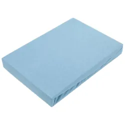 EXKLUSIV HEIMTEXTIL Jersey Spannbettlaken für Wasserbetten Rundumgummizug 200 x 220 cm Hellblau