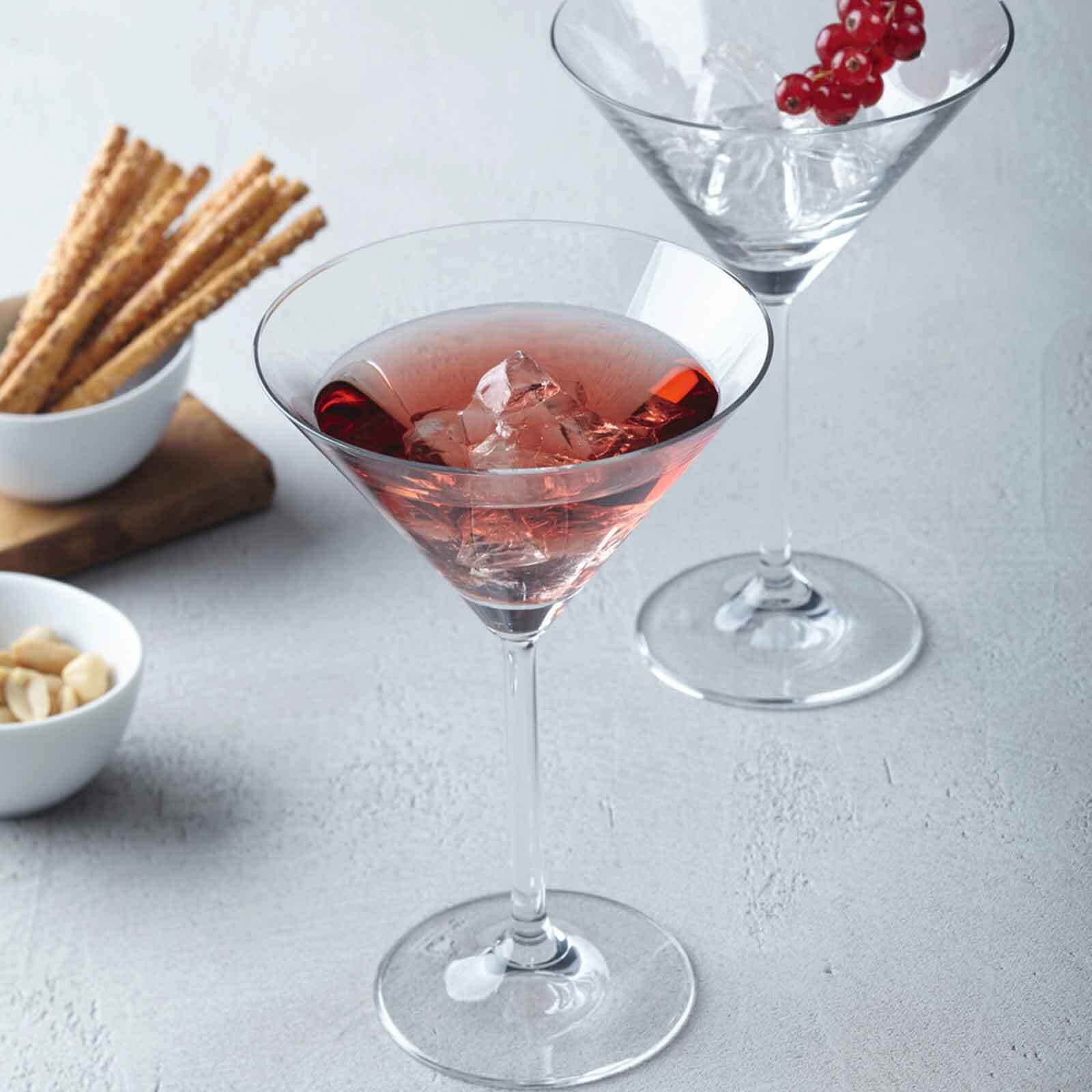 Martiniglas LEONARDO "Martinigläser Daily 130 ml 6er Set transparent", bunt (transparent), Glas, Trinkgefäße, Martiniglas