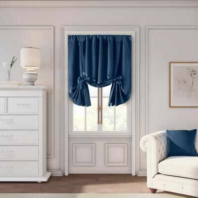 Ricardo Premium Velvet Lined Rod Pocket Curtain Tie Up Panel