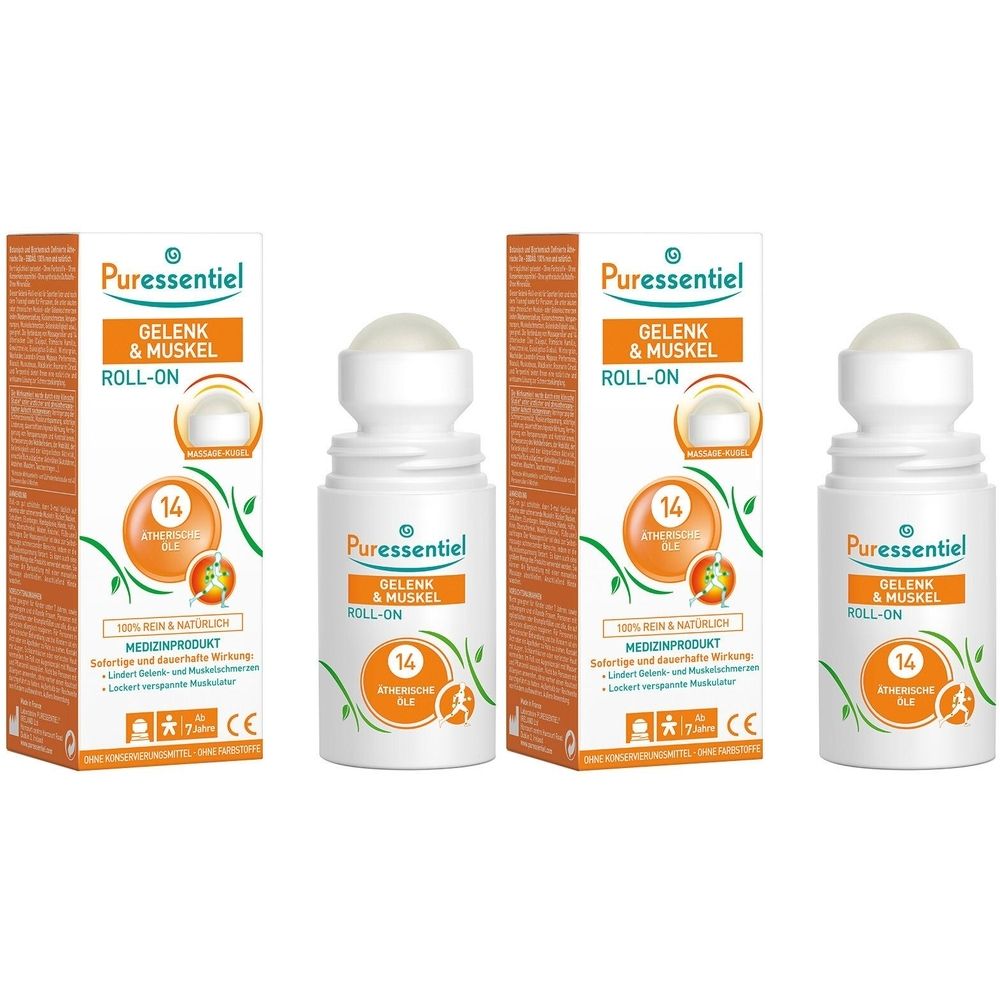 Puressentiel Gelenk & Muskel Roll-on 2x 2x75 ml Ätherisches Öl