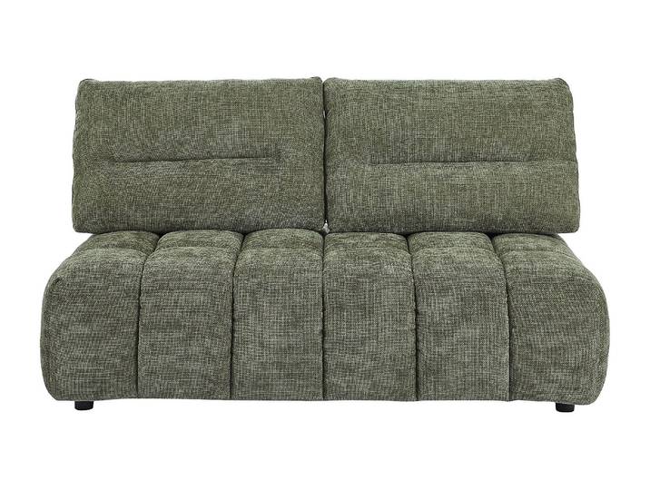 Sofa 2-Sitzer mit verstellbarer Rückenlehne - Strukturstoff - Grün - APOLIU