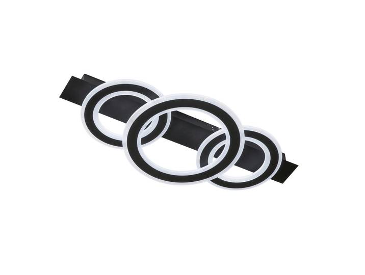 Fischer & Honsel Led-Deckenleuchte Circle, Schwarz, Weiß, Metall, 36x8x76.5 cm, Farbtemperaturwechsler, Lampen & Leuchten, LED Beleuchtung, LED-Deckenleuchten