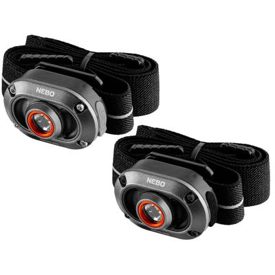 LED Stirnlampe NEBO "Nebo MYCRO 250 (2 pack)", schwarz (grau), H:3cm L:4,7cm T:3,2cm, Aluminium, Mobilleuchten