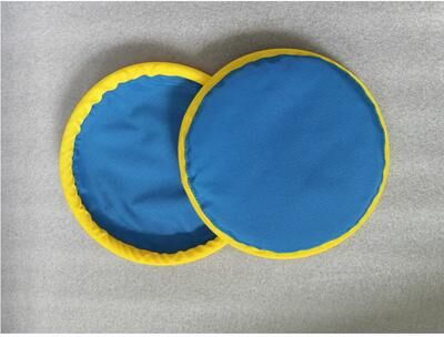 The Handy Homestead Portable Dog Training Flying Disc Breathable & Easy To Clean Interactive Training Toy For Pets blue