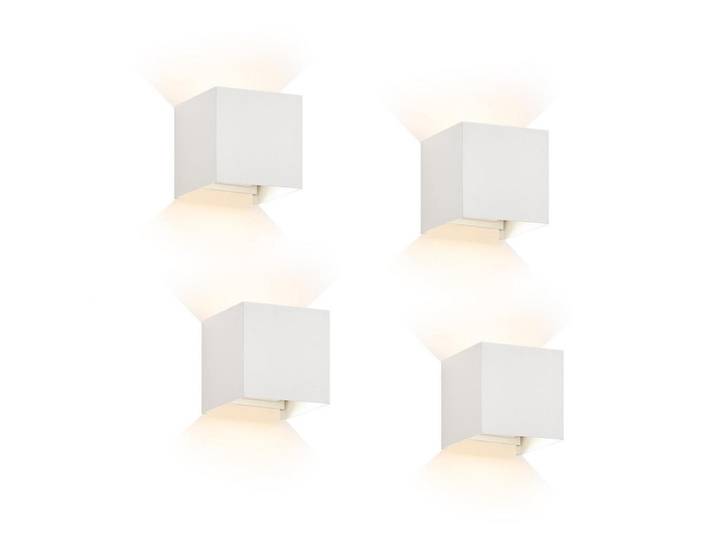ZMH Led-Wandleuchte Radiant 10/10/10 cm, Weiß, Metall, LED integrated, 10x10x10 cm, Lampen & Leuchten, LED Beleuchtung, LED-Wandleuchten