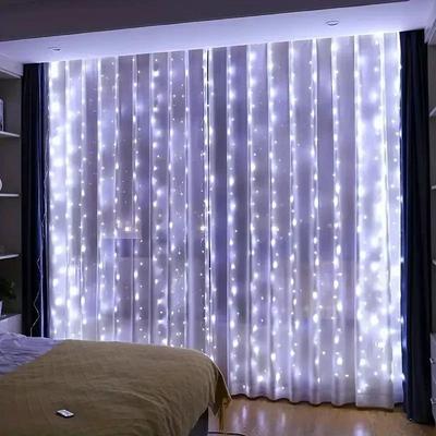 Uplift Picks USB LED Curtain Fairy Lights With Remote 3M 4M 6M white 4x3m