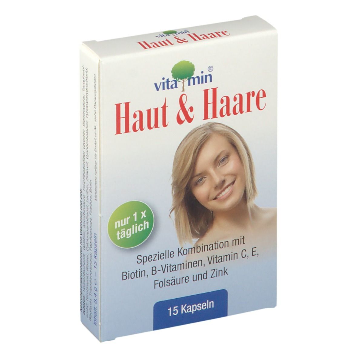 Haut & Haare Vitamin Natur Pharma Kapseln 15 St