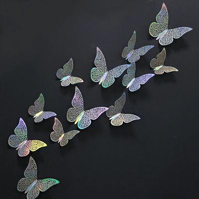 Inspire Essentials Butterfly Mirror Wall Stickers 3D Decorative Wall Decor Set 12