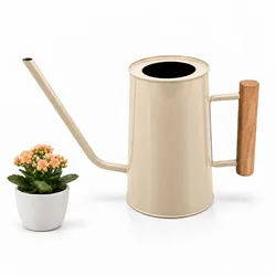 Relaxdays Gießkanne Zimmerpflanzen 1 Liter Beige,Hellbraun