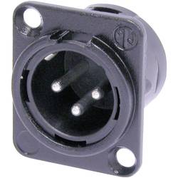Neutrik NC3MDL1BAG XLR-Steckverbinder Flanschstecker, Kontakte gerade Polzahl: 3 Schwarz 1 St.