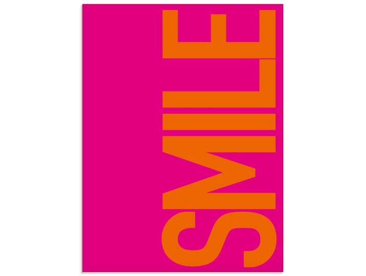 Glasbild ARTLAND Smile , pink (farbe bild(er): pink), B:45cm H:60cm, Bilder, Glasbild, in verschiedenen Grössen