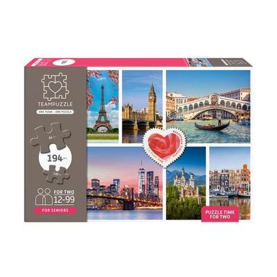 TEAMPUZZLE – Städte – 194 Teile – Seniorenpuzzle mit großen & kleinen Teilen