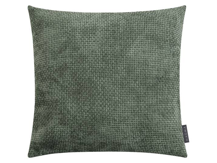 Dekokissen MAGMA HEIMTEX ARLO Kissen 45x45 , grün (dunkelgrün, unifarben), B:45cm H:8cm L:45cm, Chenille, Faserbällchen (Polyester), Polyester, Dekokissen_Sitzkissen_Kissenhüllen, Dekokissen, Luxuriöses Zierkissen mit samtiger Struktur in zeitlosem Design