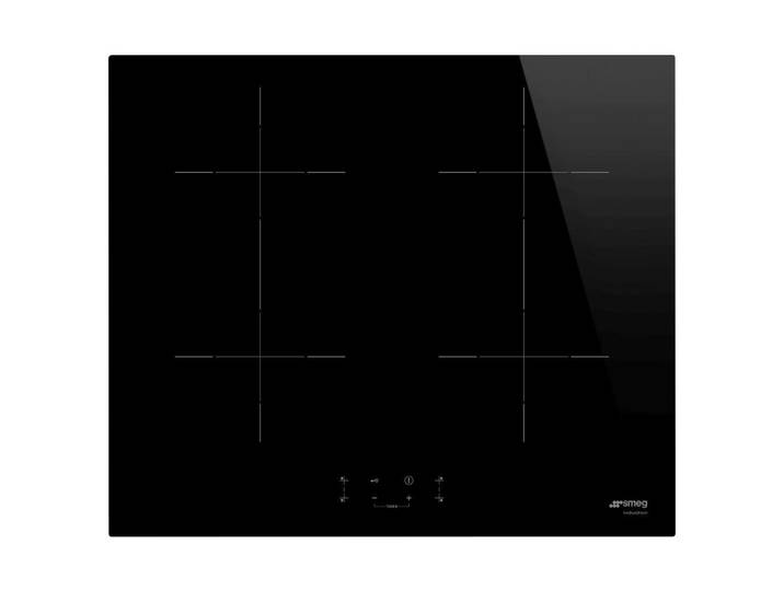 Smeg Induktionskochfeld, Schwarz, Glas, 60x5.15x51.5 cm, Made in Italy, Kindersicherung, Sicherheitsabschaltung, Topferkennung, Timerfunktion, Küchen, Küchenelektrogeräte, Kochfelder, Induktionskochfelder