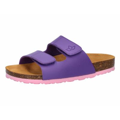 Pantolette LICO "Pantolette Bioline Velcro Kids", Mädchen, Gr. 29, lila, Filz, Schuhe Pantolette