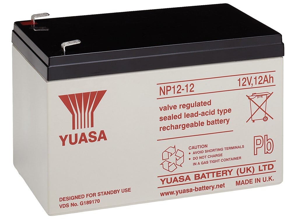 Yuasa NP12-12 loodaccu 12V 12Ah VdS AKKU 12-12 F250