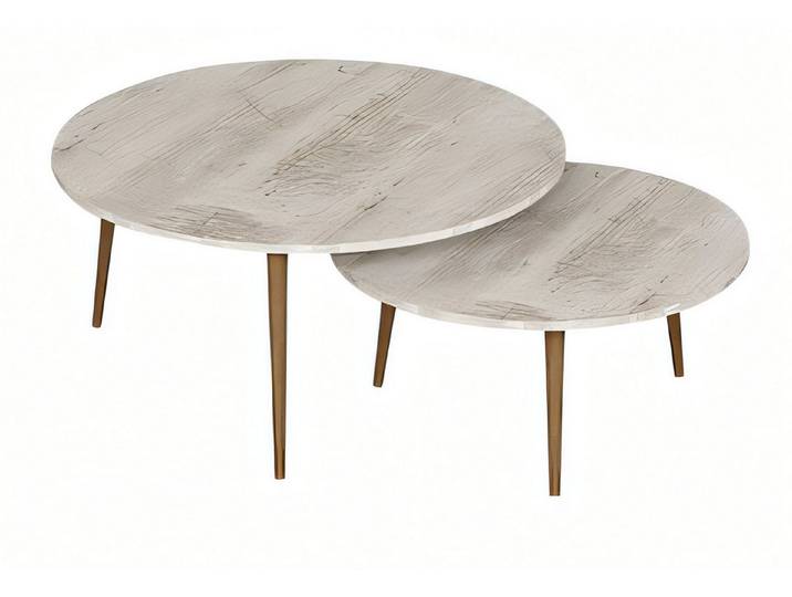 JVmoebel Beistelltisch Graue Holz-Beistelltische im modernen Design, vielseitig einsetzbar (2-St., Beistelltisch 1, Beistelltisch 2), Made in Europe