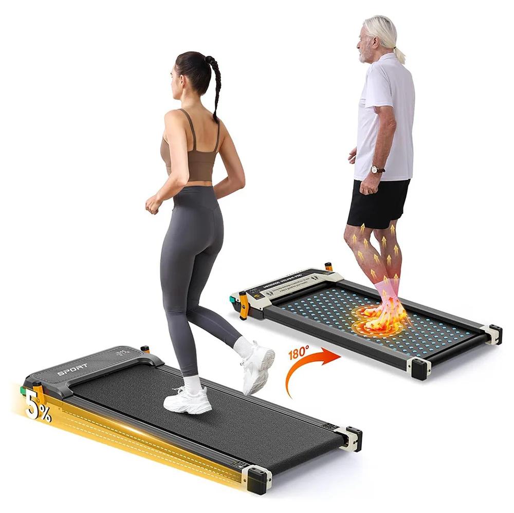 Walking Pad Laufband - Modell 520A-A - 2-in-1 mit Fußmassage - Verstellbare Steigung - 2,5-PS-Motor - 0,6-4 mph - Klappbar - 150 kg Tragkraft