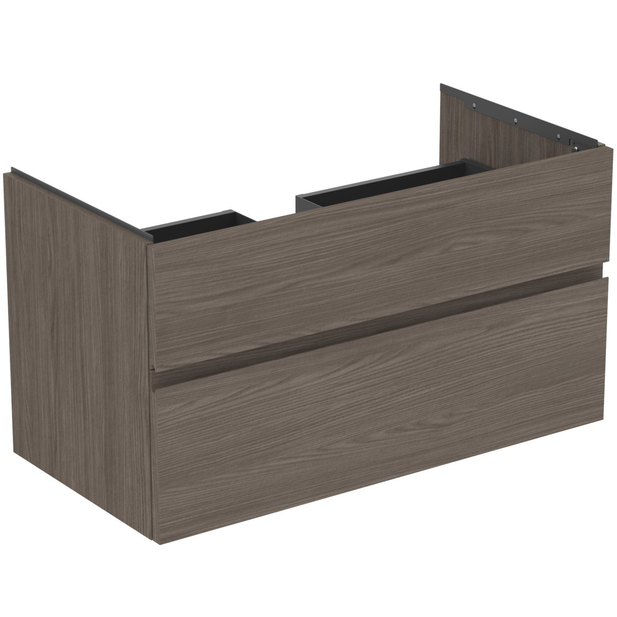 Ideal Standard Waschtischunterschrank Finesse Siphon mitte 1000x505x550mm 2 Auszüge Ulme dunkel, E33 E3397UR