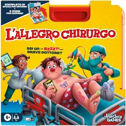 Hasbro Gaming Doktor Bibber elektronisches Brettspiel in einer Tragebox (Italienisch, 1 - 4 Spieler)