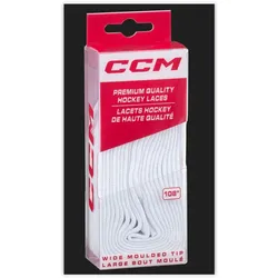 CCM Proline Wide Team 36-Pack Skate Laces | White 304