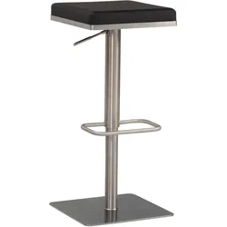 Barhocker Schwarz Lederlook
