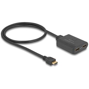 DeLock HDMI-Splitter 18650, 1 In 2 Out, HDMI 2.0, HDCP 2.2, HDR, 60 Hz, 4K UHD