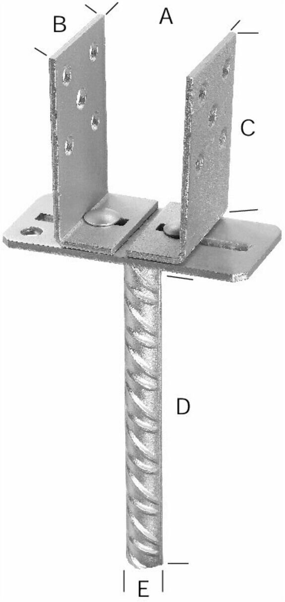 hadra Pfostenträger verstellbar tzn 71-131 Germany (2367108)