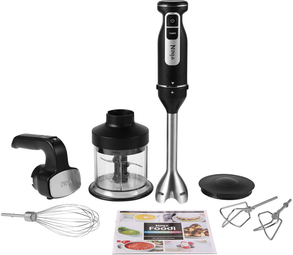 Ninja Foodi 3 in 1 Hand Blender, Mixer & Chopper - CI100UK Black