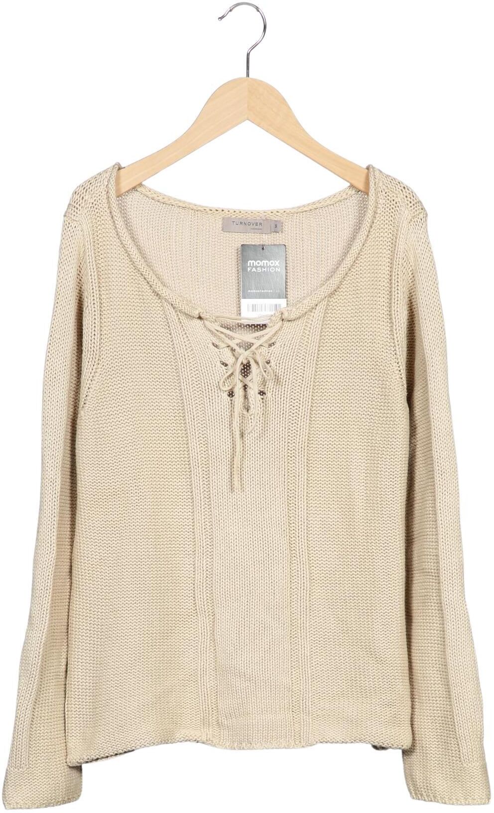 Turnover Damen Pullover, Beige, Gr. M, Baumwolle - Second Hand