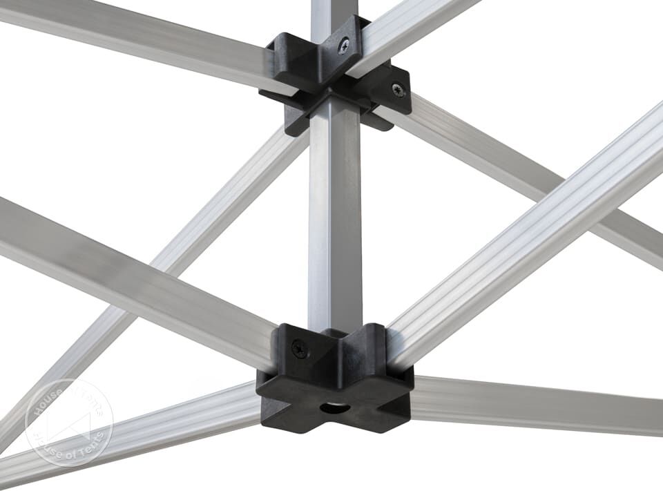 TOOLPORT 3x4.5m PES 800 Pop up gazebo PROFESSIONAL Aluminium 40 mm, incl. 2 side panels with Panorama Windows, cream - (600208)
