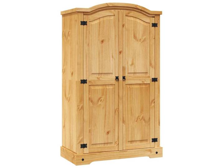 vidaXL Kleiderschrank Mexiko-Stil Kiefernholz 2 Türen, Braun, Holz, 1 Fächer, Rechteckig, 101x170x52 cm, Schlafzimmer, Kleiderschränke