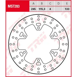 TRW Bremsscheibe MST283 mit Zulassung