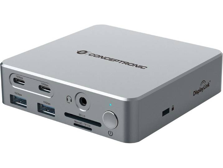 Conceptronic Laptop-Dockingstation DONN25G, 5-in-1 Dockingstation mit DisplayLink, 4K Unterstützung