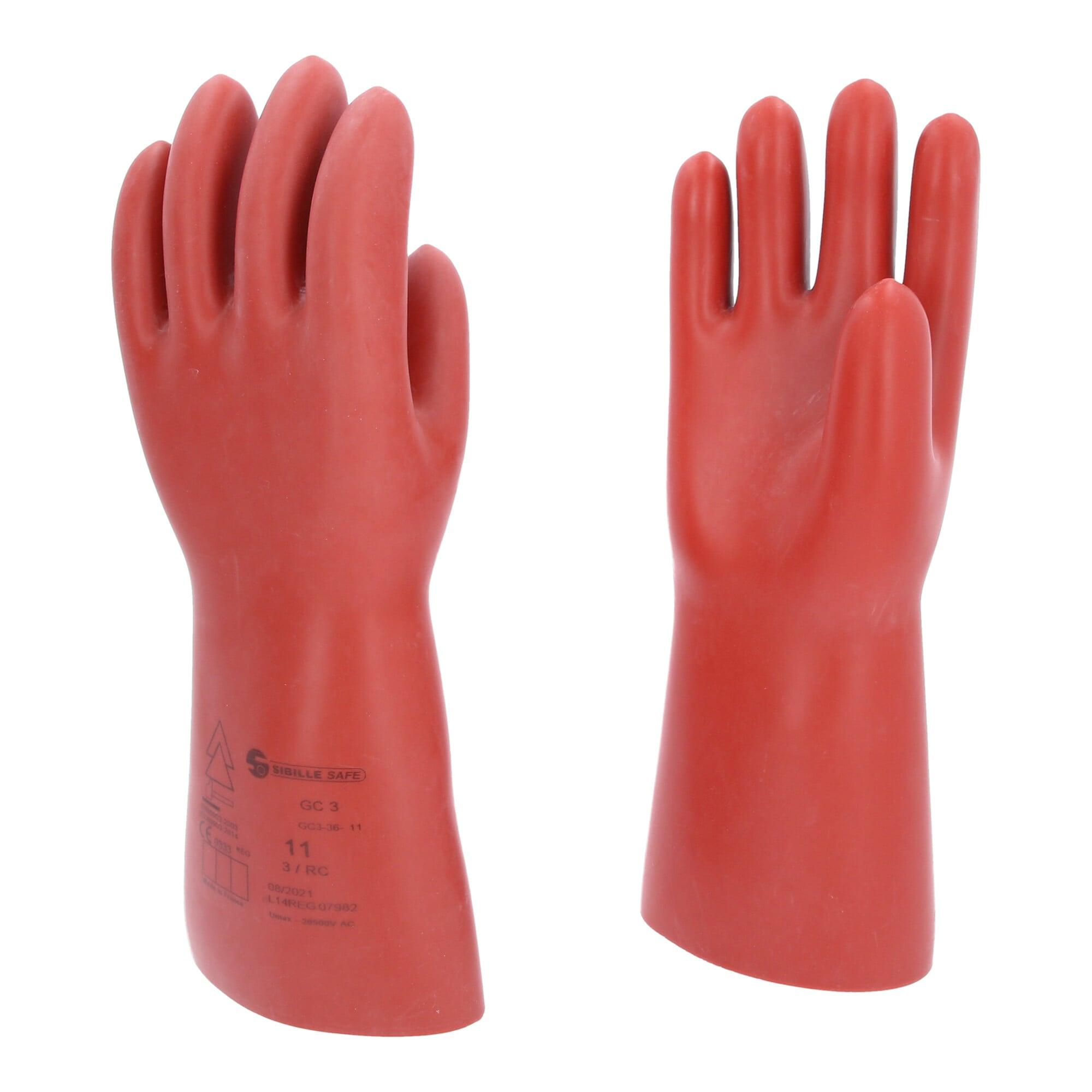 KS Tools Elektriker-Schutzhandschuh mit mechanischem Schutz, Größe 11, Klasse 3, rot (117.0079)