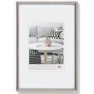 walther-design Bilderrahmen Galeria KD040H, 30 x 40 cm, Echtglas, Kunststoffrahmen stahl