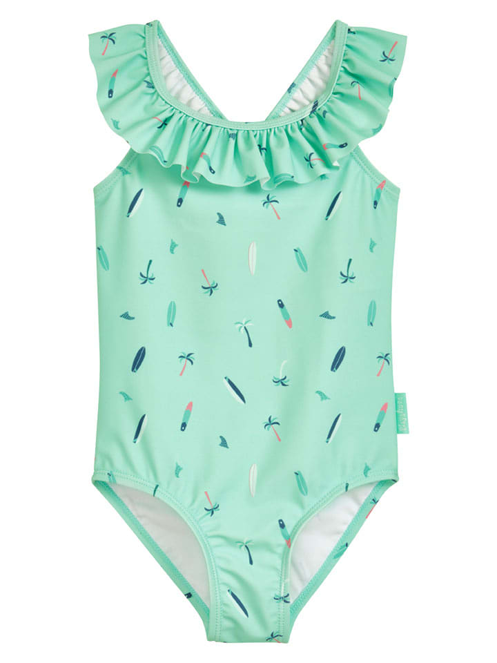Playshoes Badeanzug "Surfbrett Palmen" in Mint - 146/152