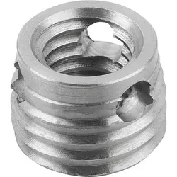 GEWINDEEINSATZ SELBSTSCHNEIDEND, MIT SCHNEIDBOHRUNG, M12, L=12, EDELSTAHL