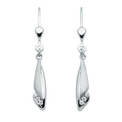 Paar Ohrhänger ADELIA´S "Damen Silberschmuck", silber, Ohrringe, Damen, Damen, Silber 925 (Sterlingsilber), 925 Sterling Silber mit Zirkonia Silberschmuck für Damen