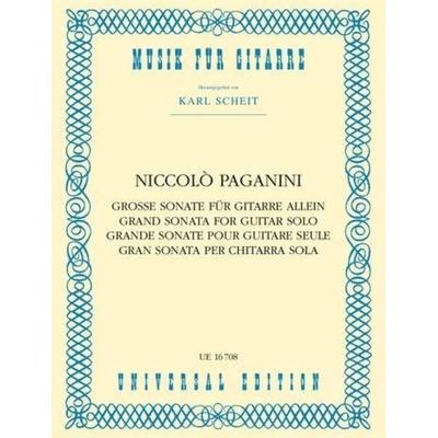 Paganini, N: Große Sonate für Gitarre allein. Grand Sonata f, Taschenbuch von , Universal Edition AG, 978-3-7024-2990-4